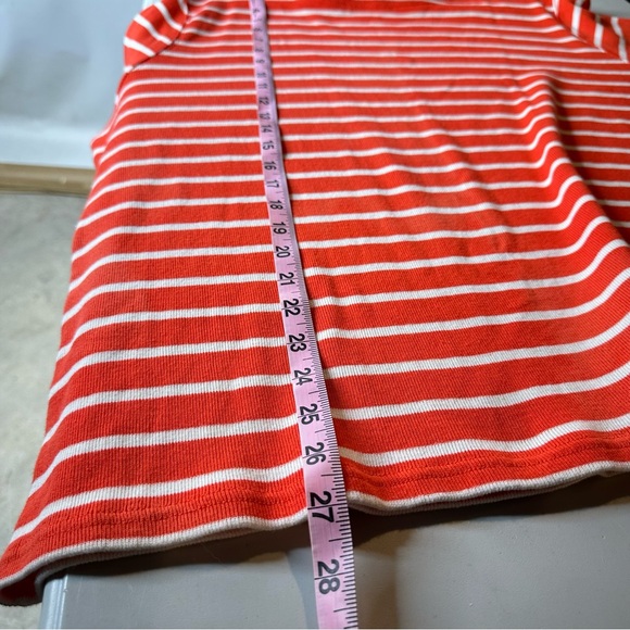 LL Bean Orange Striped Sweater, 100% cotton, Size 3X - Picture 7 of 7